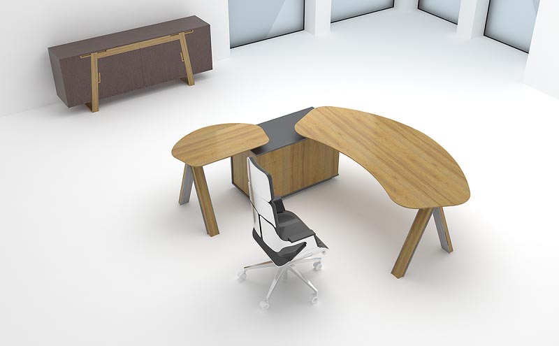 2.2米实木办公桌